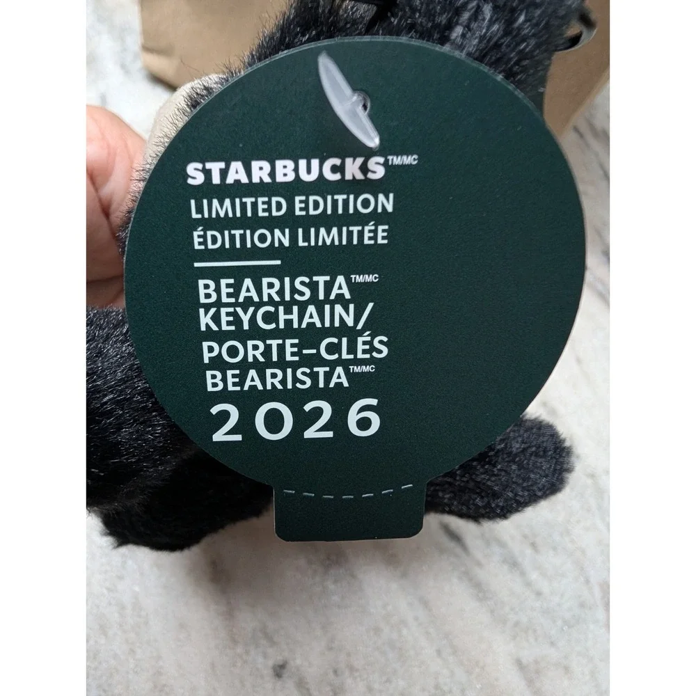 Starbucks 2026 Halloween Bearista Black Cat Plush Bag Charm Keychain Apron